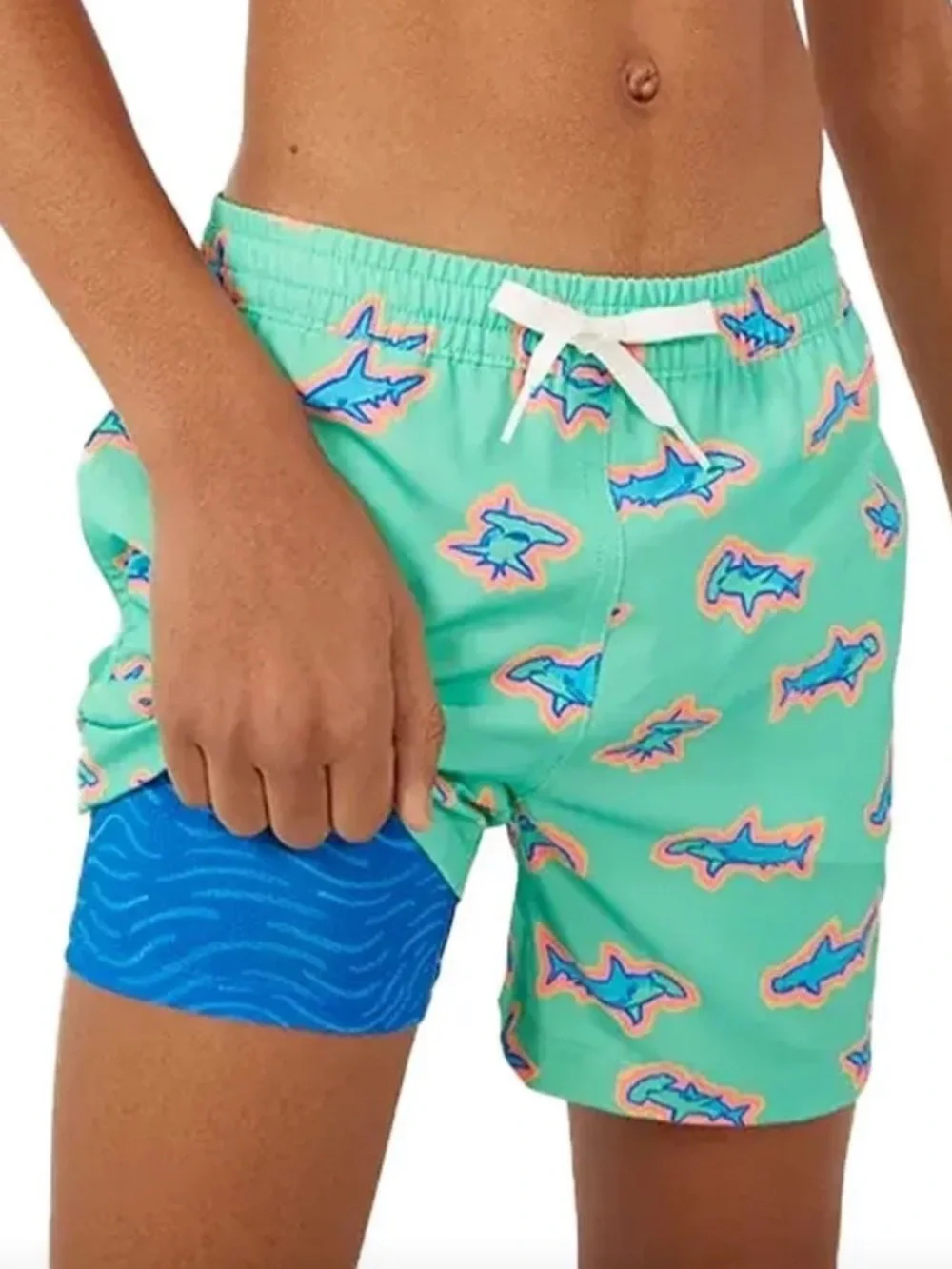 NWT Chubbies Boys' Shorter Classic Lined Swim Trunks in apex swimmers Sz XL